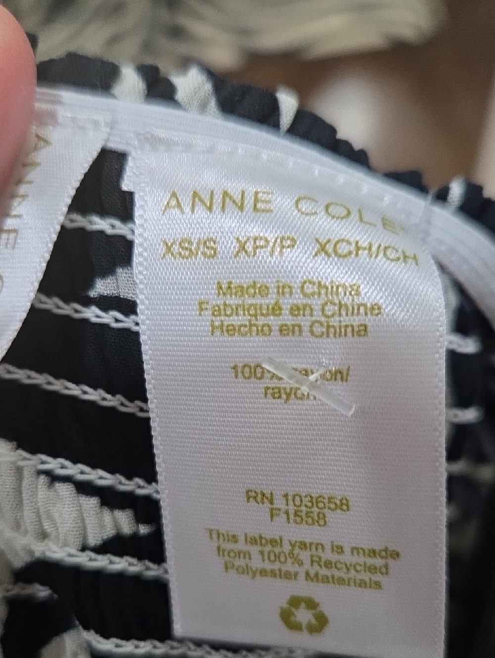 Anne Cole Black & White Swimwear Cover Up